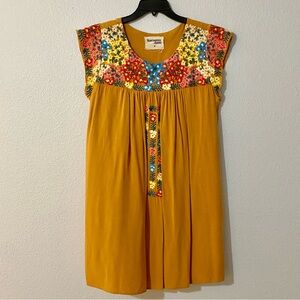 Savanna Jane Yellow Embellished Sundress Casual